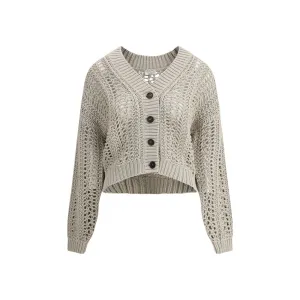Brunello Cucinelli Cardigan In Perforated Knit
