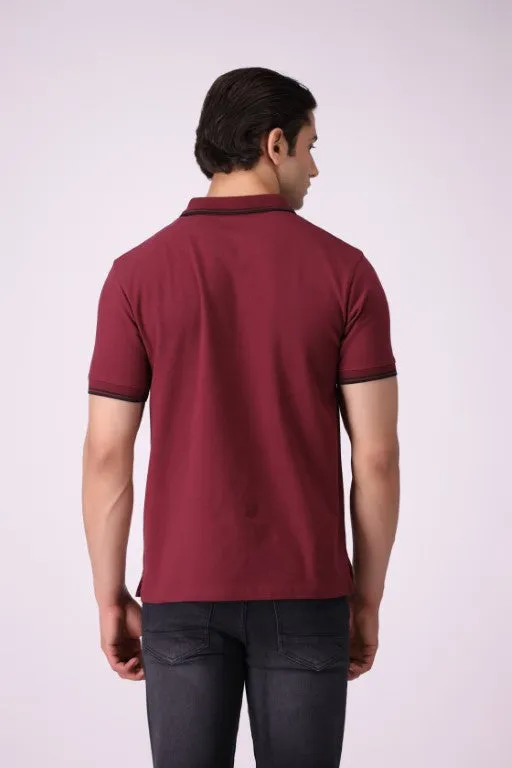 Burgandy Color Polo Shirt