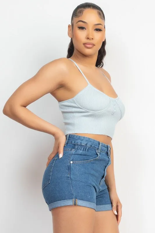 BUTTON SWEATER TOP