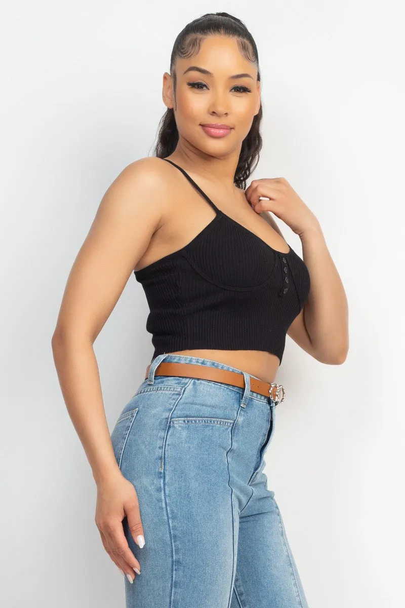 BUTTON SWEATER TOP