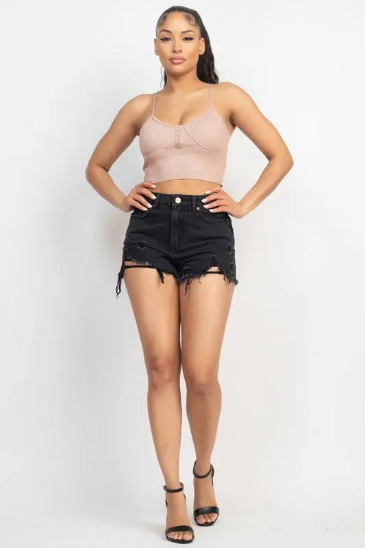 BUTTON SWEATER TOP