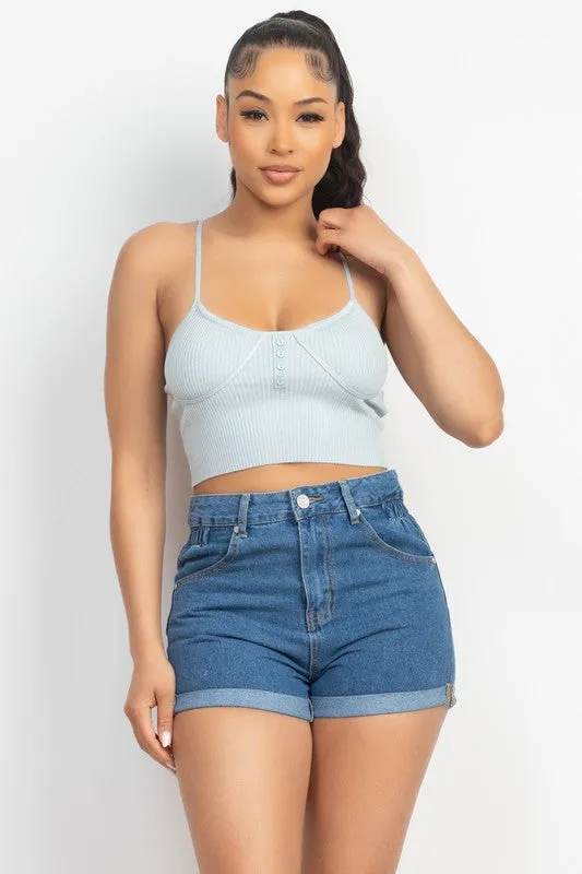 BUTTON SWEATER TOP