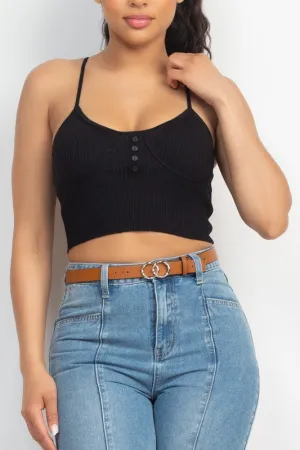 BUTTON SWEATER TOP