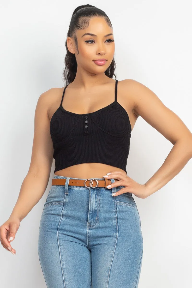 BUTTON SWEATER TOP