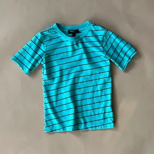Cameron Pinstripe Tee | Aqua