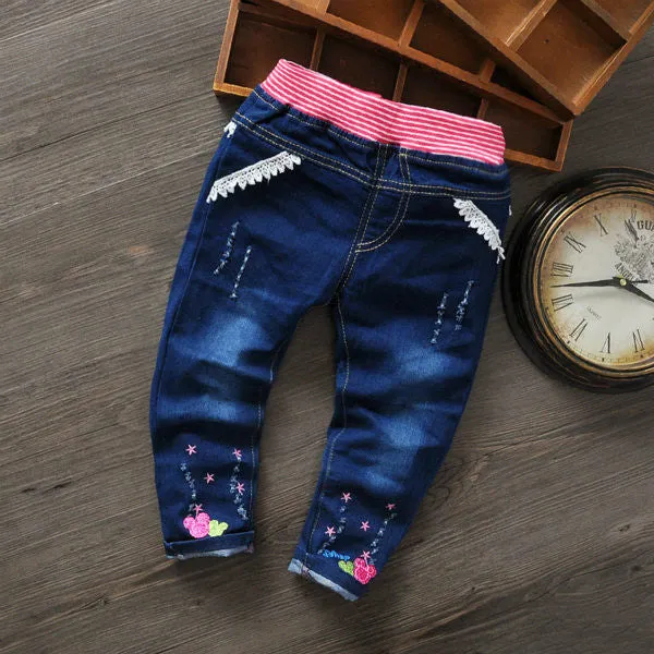 cartoon fashion character children kid baby boy girl jeans pants