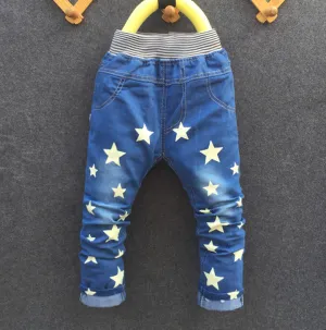 cartoon fashion character children kid baby boy girl jeans pants