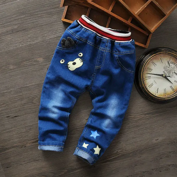 cartoon fashion character children kid baby boy girl jeans pants