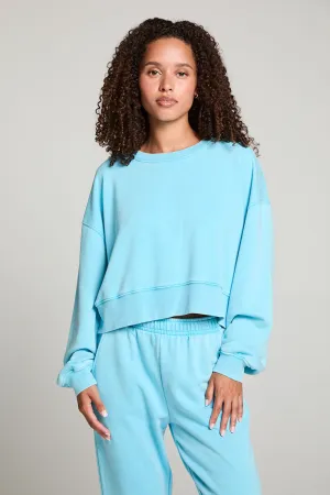 Casbah Aquarius Blue Crop Pullover