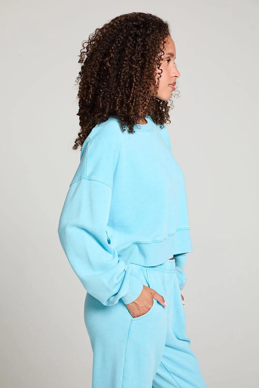 Casbah Aquarius Blue Crop Pullover