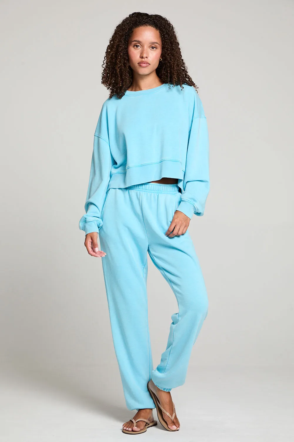 Casbah Aquarius Blue Crop Pullover