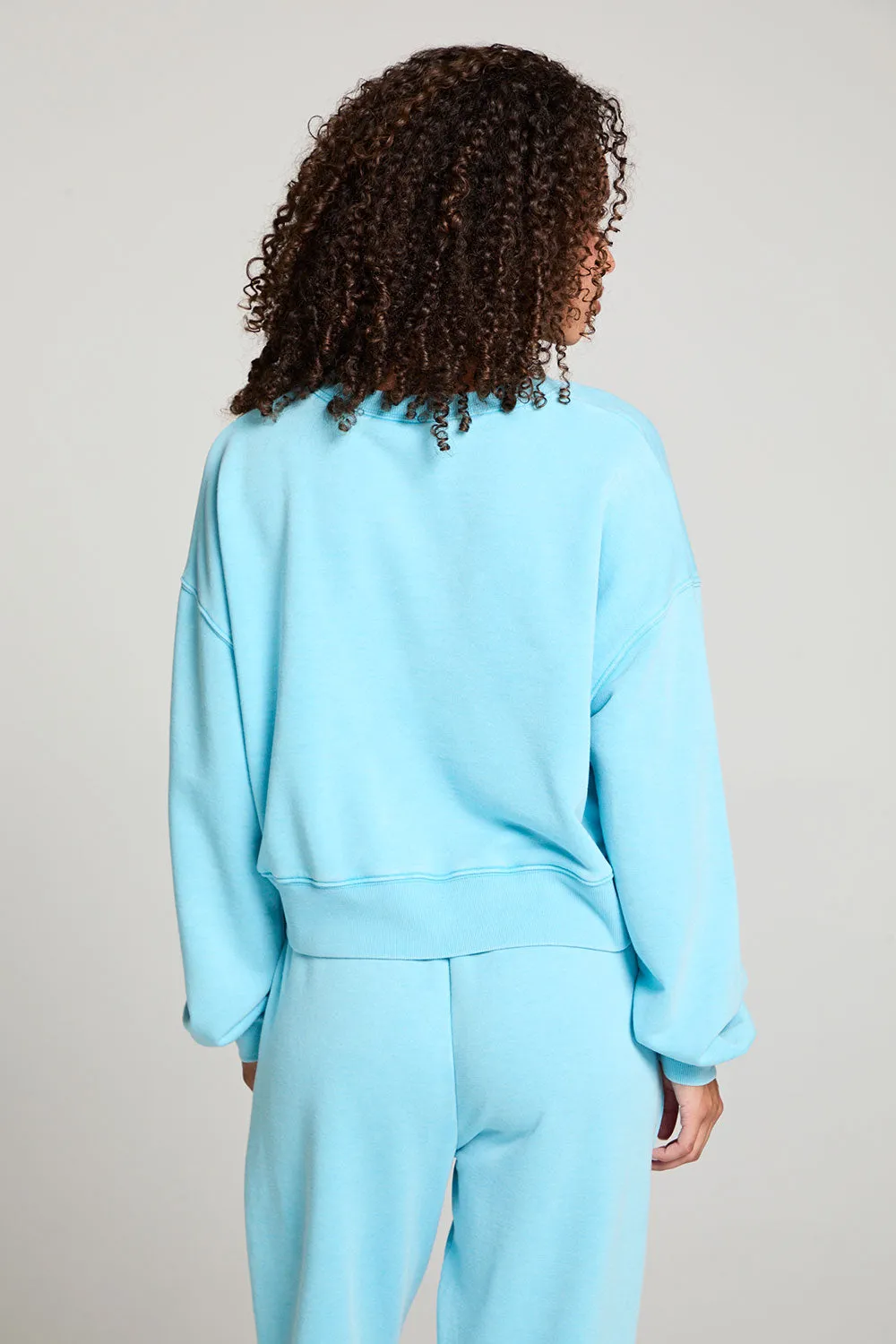 Casbah Aquarius Blue Crop Pullover