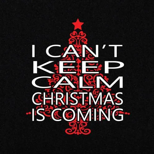 Christmas T-Shirt I Can't Keep Calm- Black