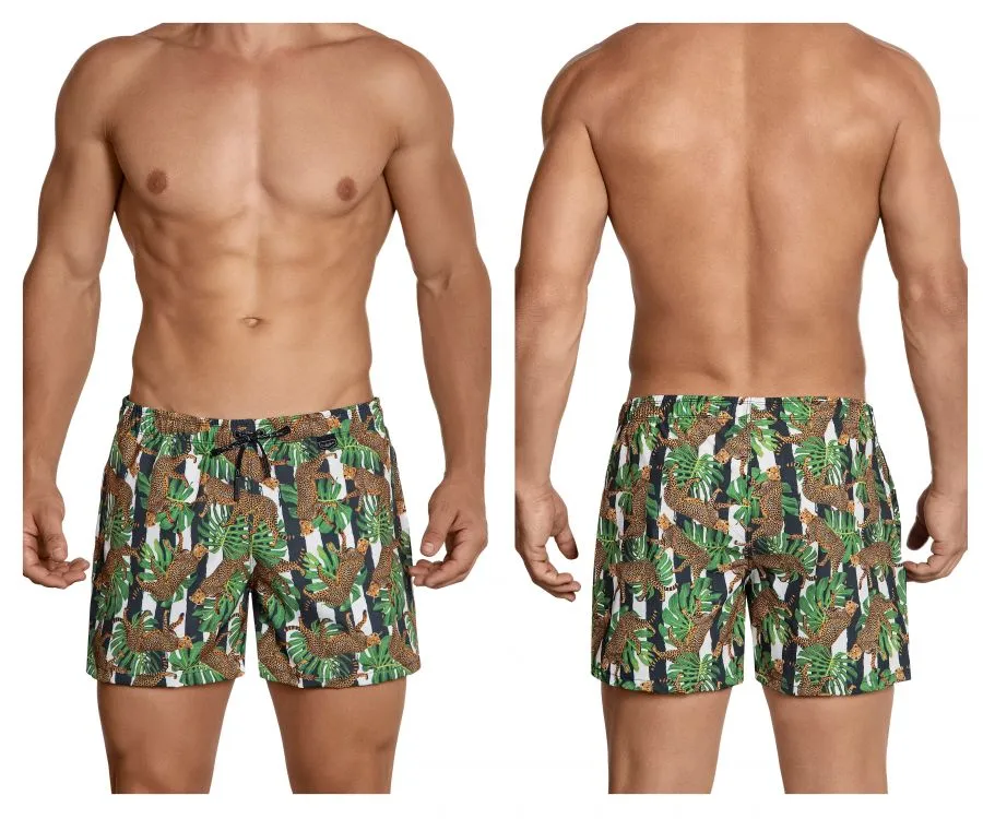 Clever 0699 Emiliano Swim Trunks Green Multi
