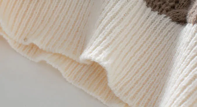 Color-Blocked Relaxed-Fit Jumper Perfect for Everyday Wear