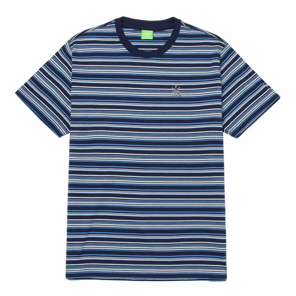 CROWN STRIPE S/S KNIT TOP