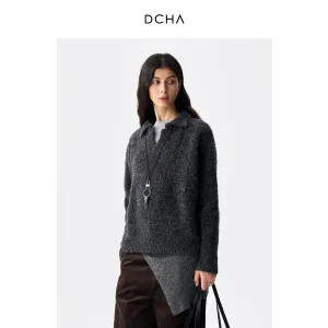Dark Gray Textured Sweater