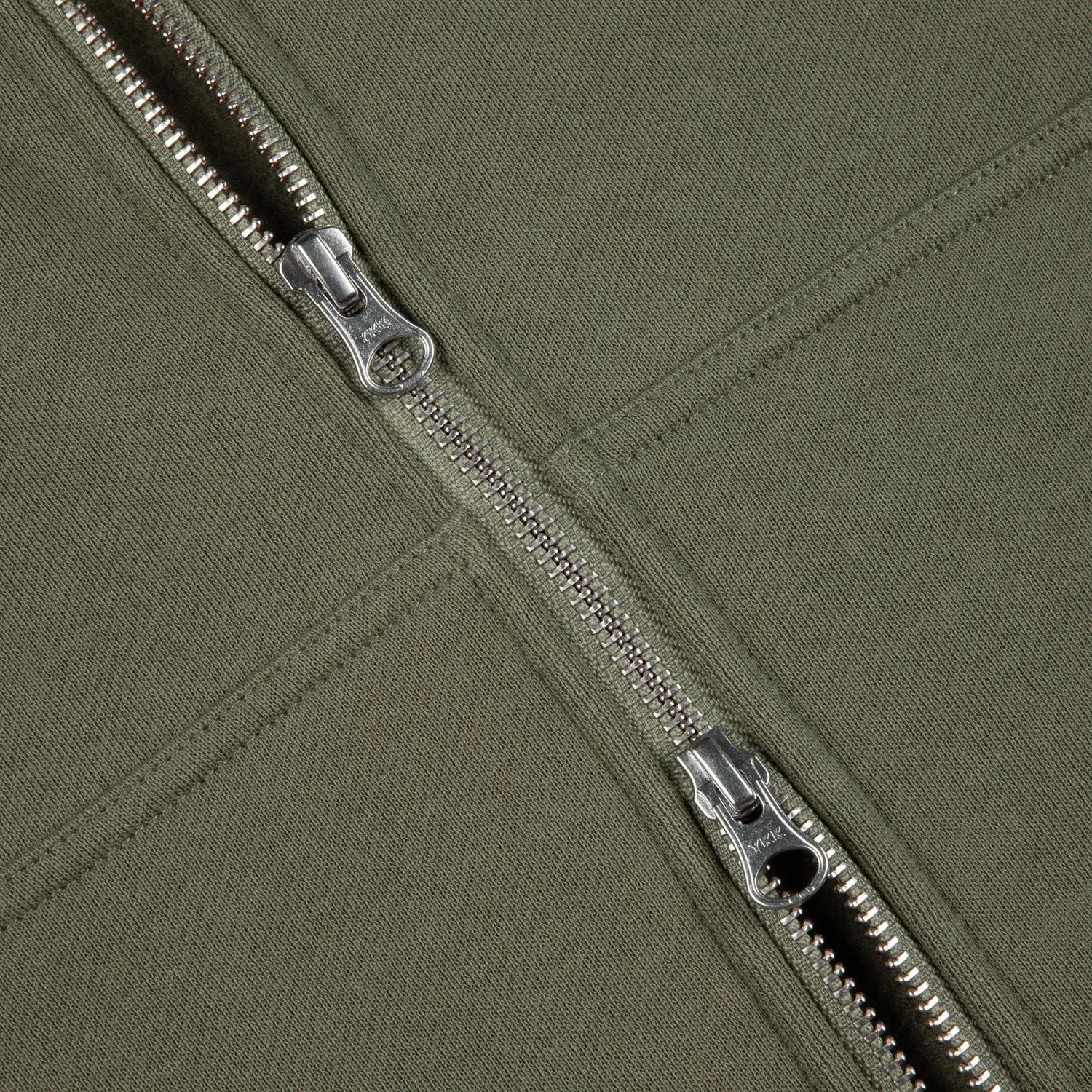 Dime Men Cursive Small Logo Zip-Hoodie Army Green