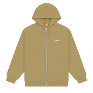 Dime Men Cursive Small Logo Zip-Hoodie Oak
