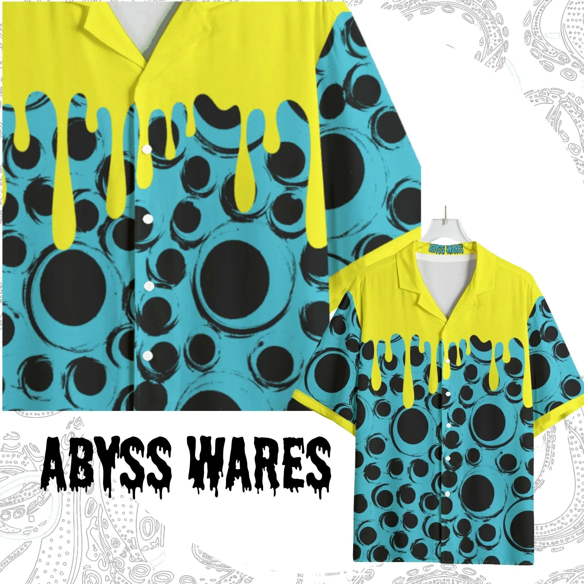 Drippy Zine Eyeball Bowling Shirt