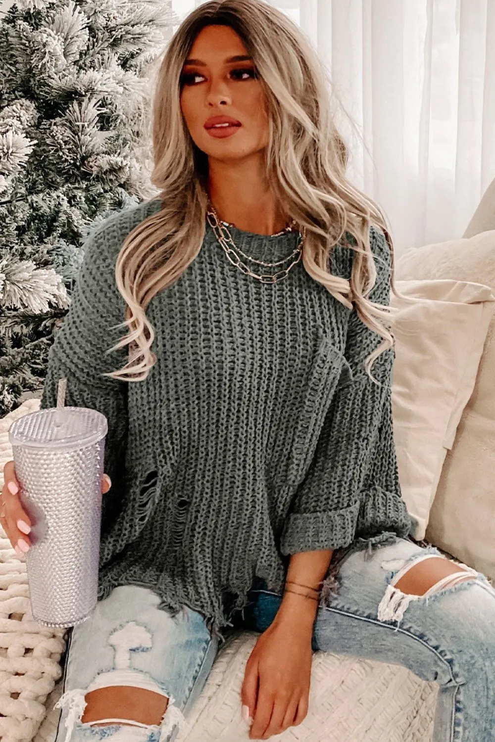 Drop Shoulder Sweater