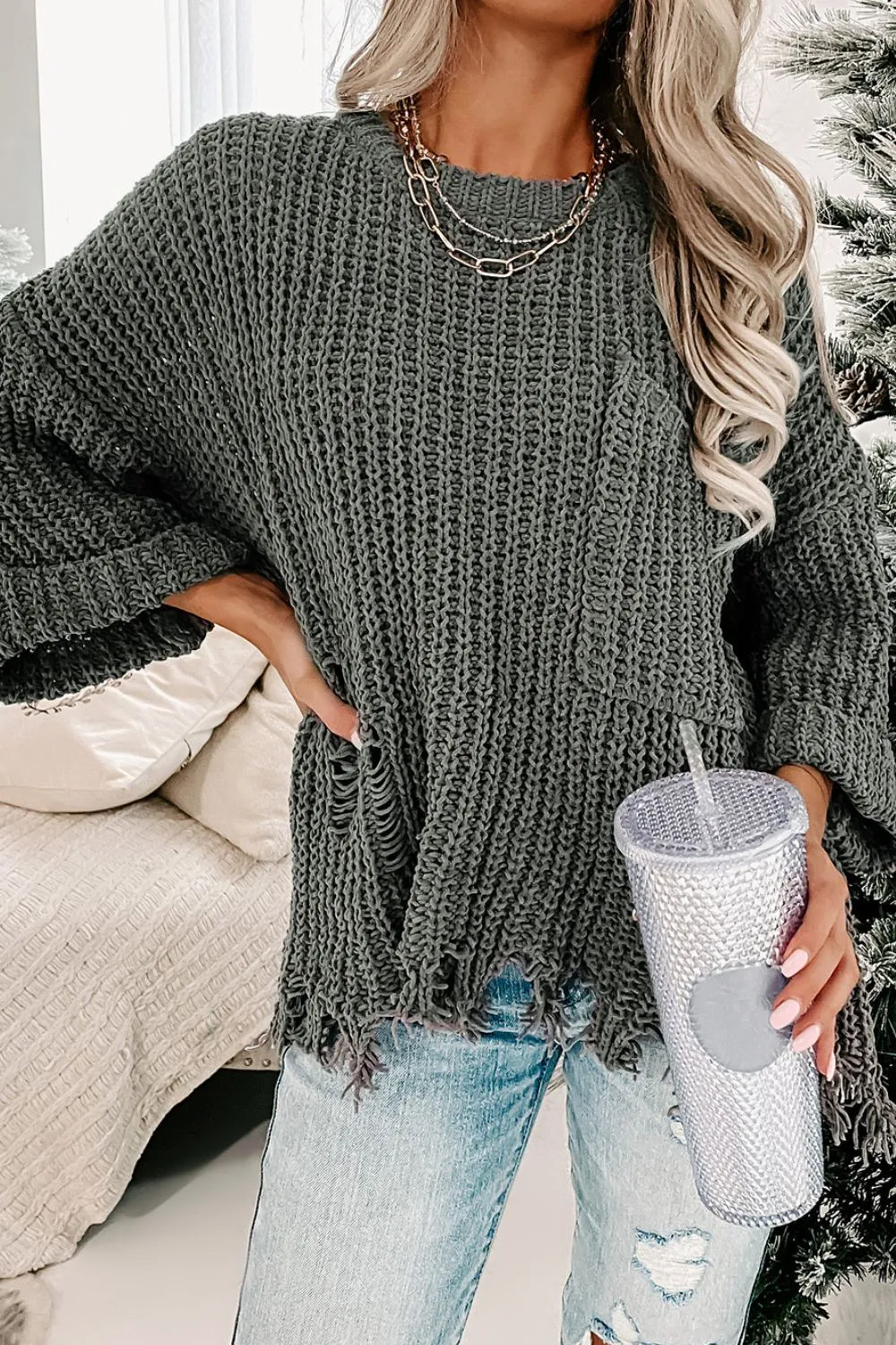 Drop Shoulder Sweater