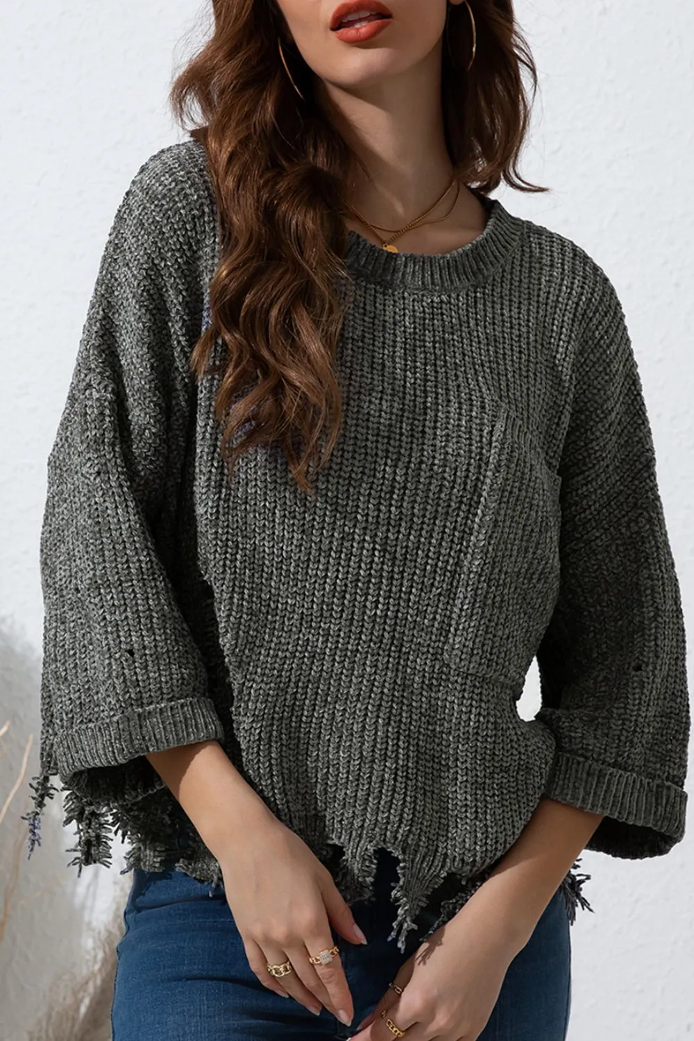 Drop Shoulder Sweater