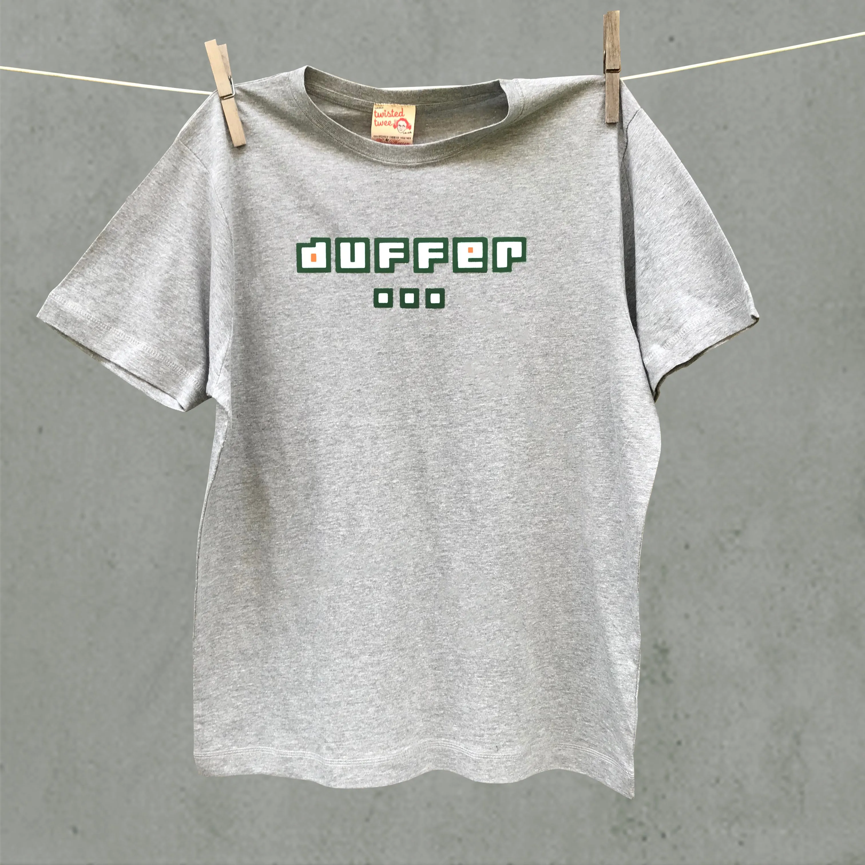 Duffer slogan t shirt for older men