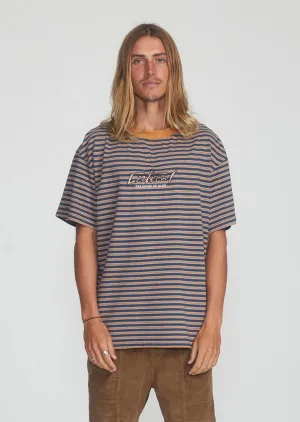 Dune Stripe Tee Brown