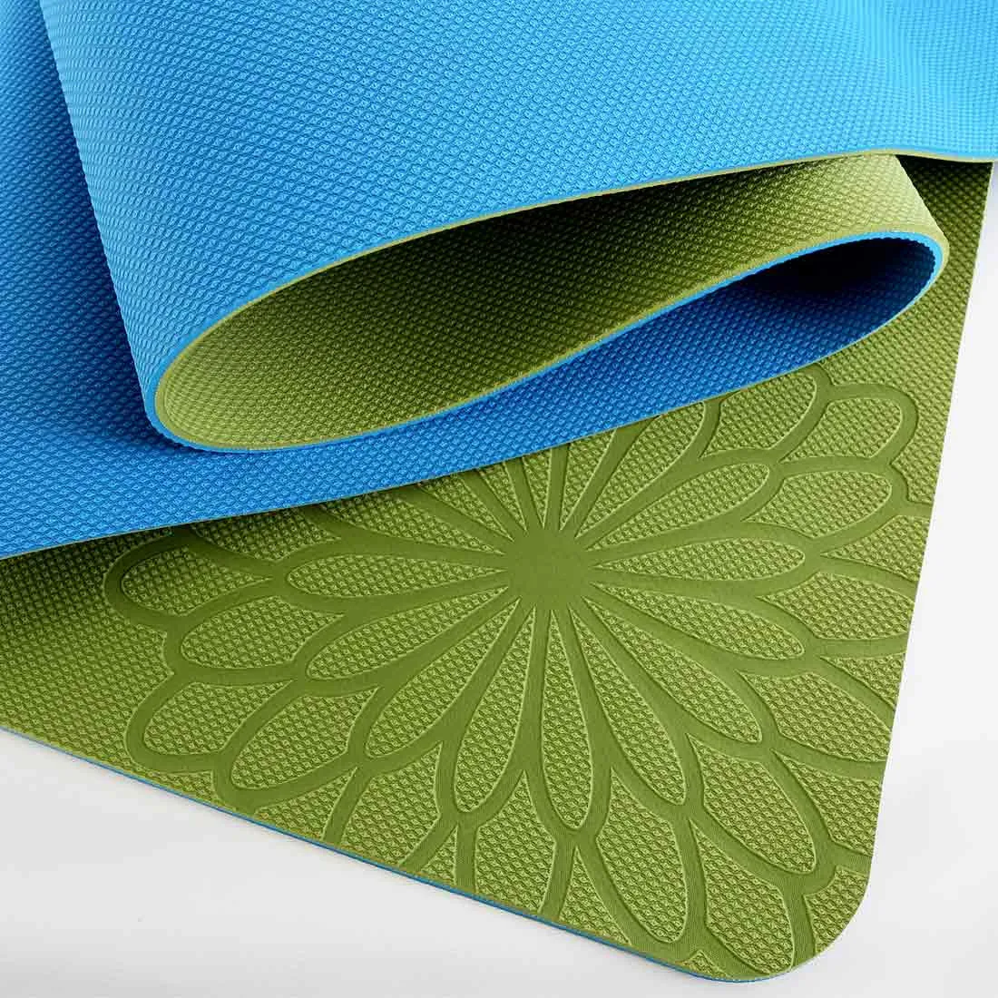 easyoga Premium Eco-care Yoga Mat Plus - B2 Blue/Green