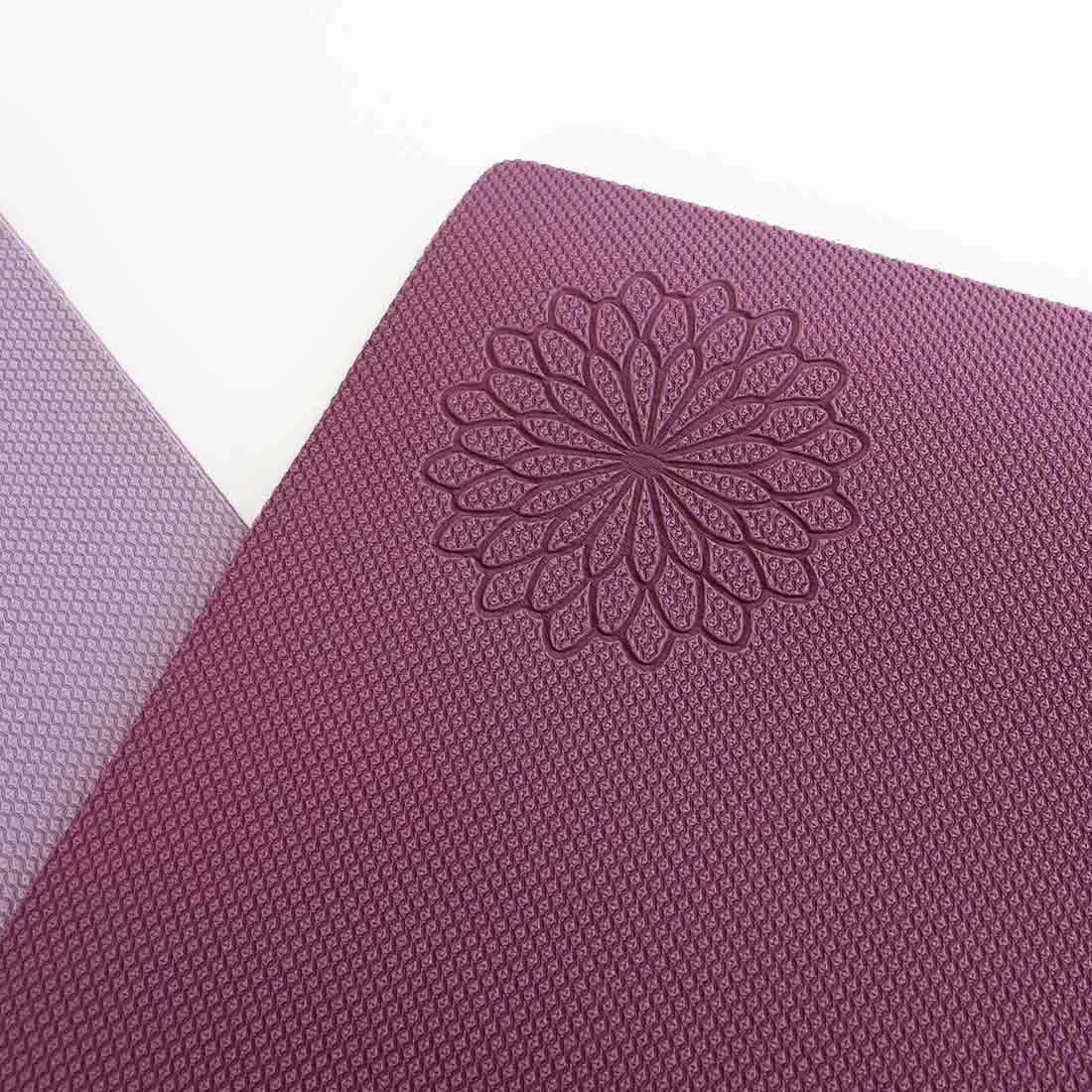 easyoga Premium Eco-care Yoga Mat Plus - R5 Wine Red/Lavender