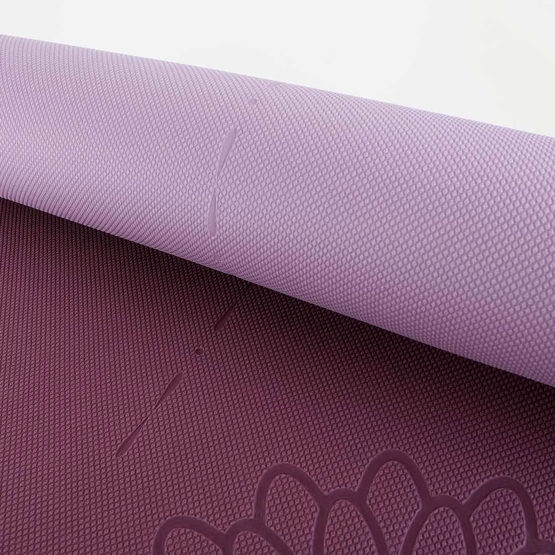 easyoga Premium Eco-care Yoga Mat Plus - R5 Wine Red/Lavender