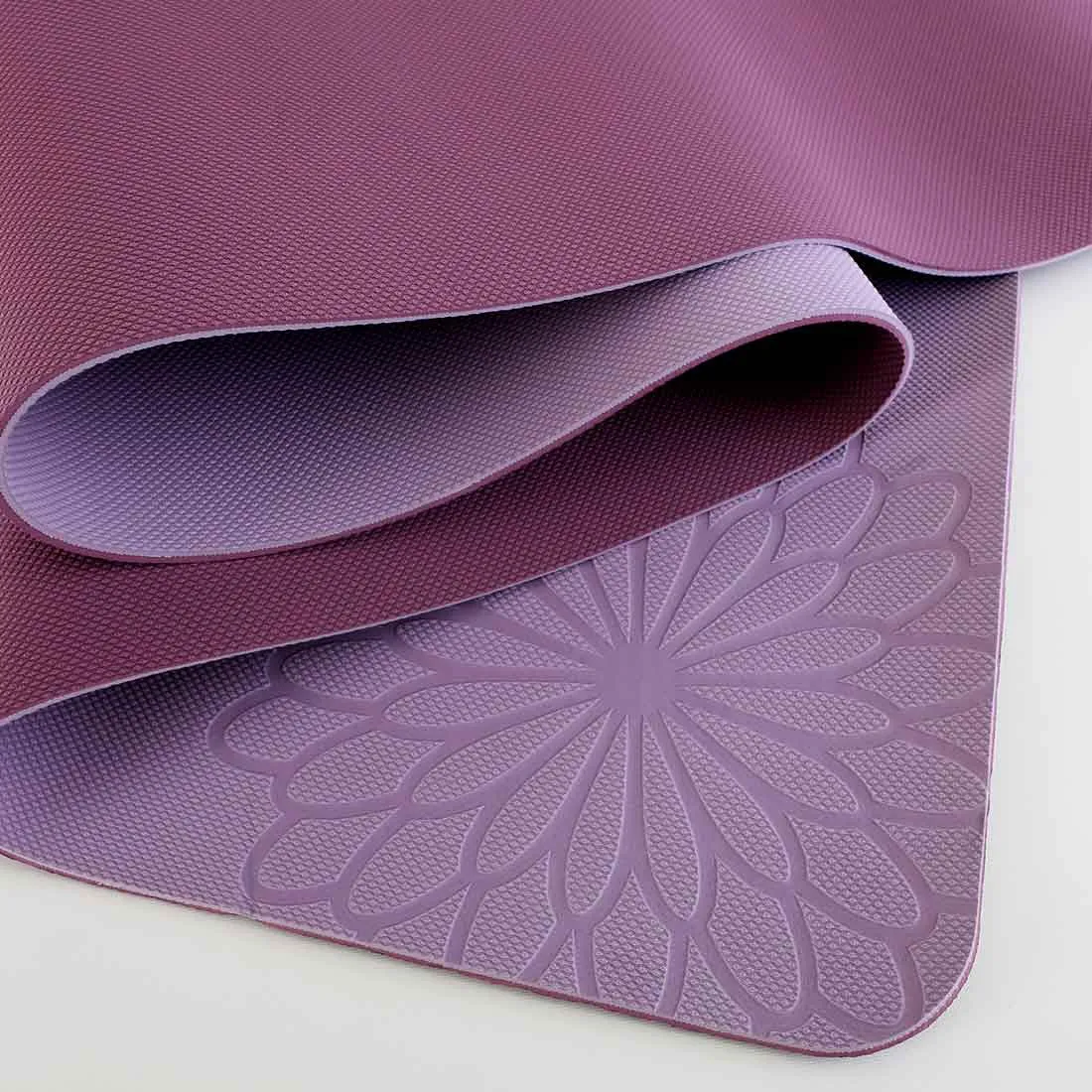 easyoga Premium Eco-care Yoga Mat Plus - R5 Wine Red/Lavender