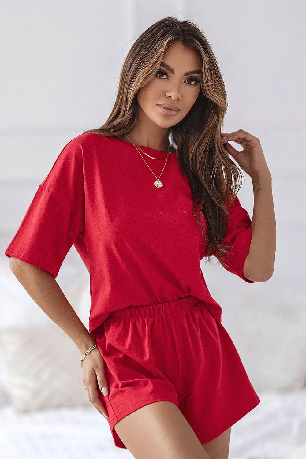 Elegant Cotton Loose-Fit Pajama Set