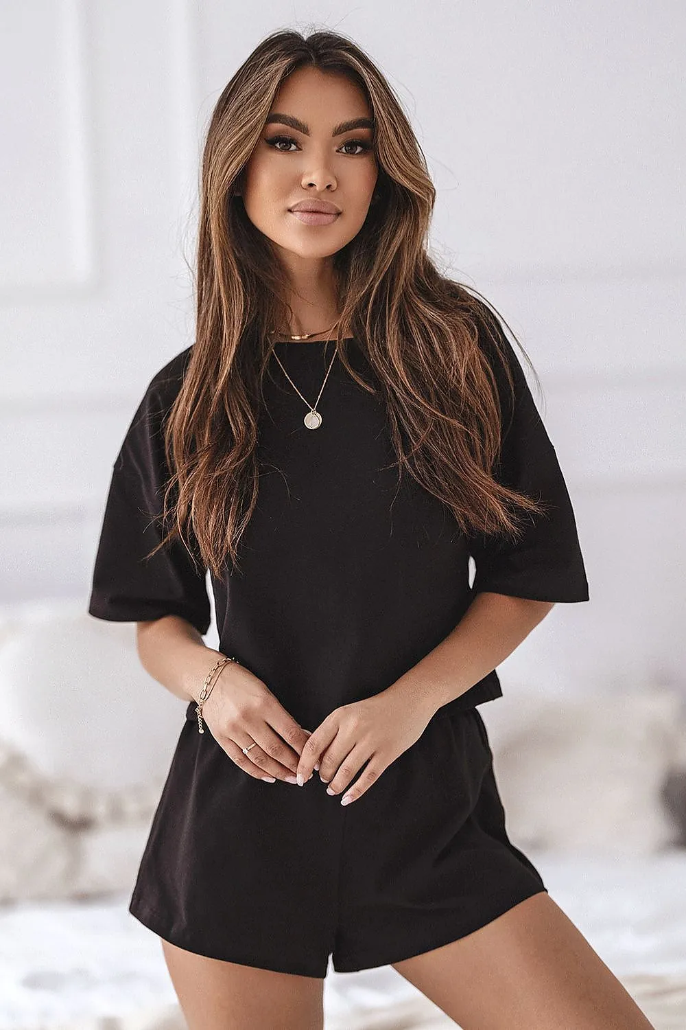 Elegant Cotton Loose-Fit Pajama Set
