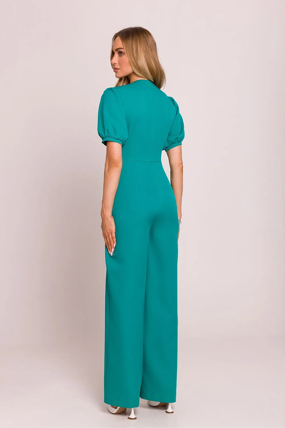 Elegant V-Neck Flared Jumpsuit