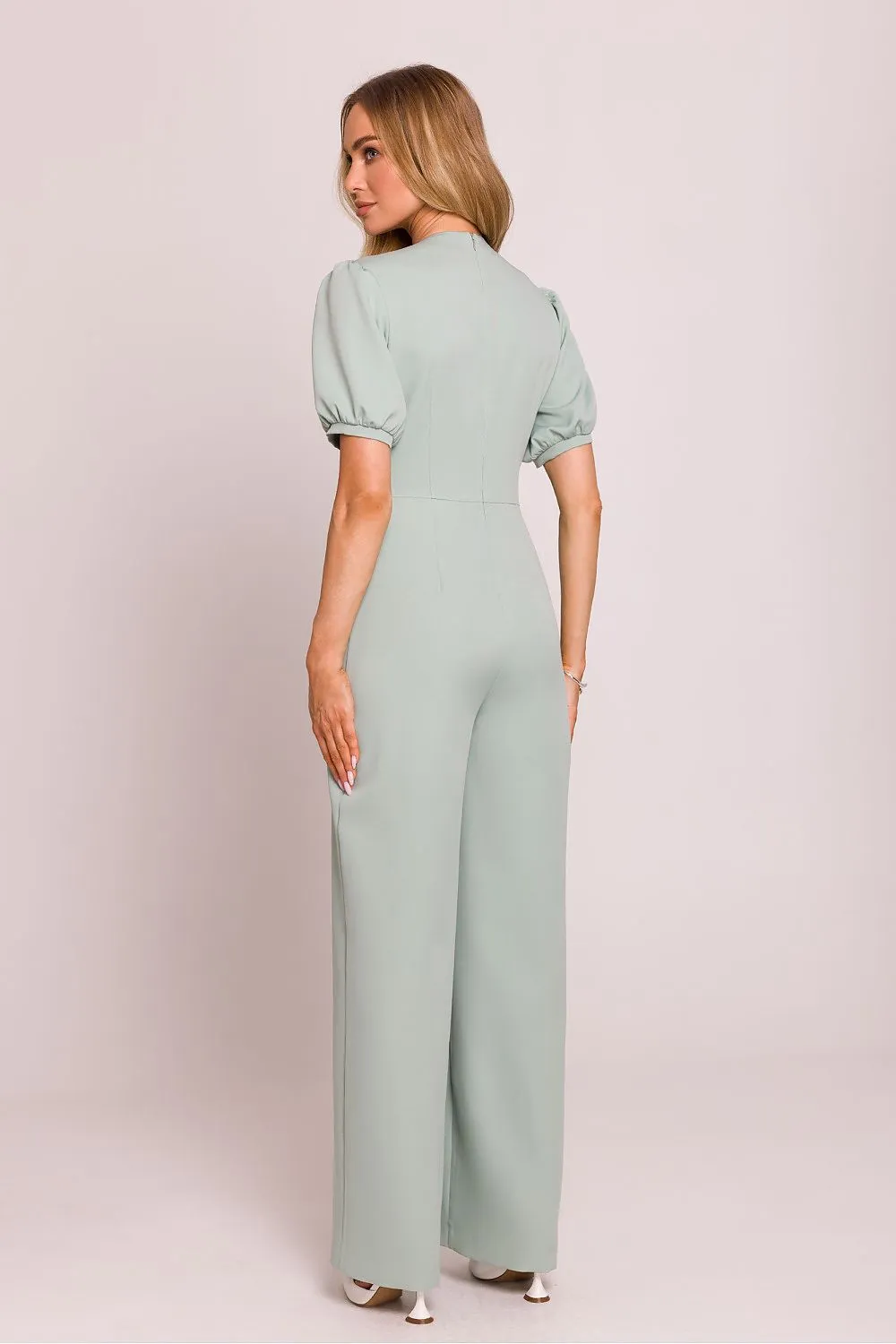 Elegant V-Neck Flared Jumpsuit