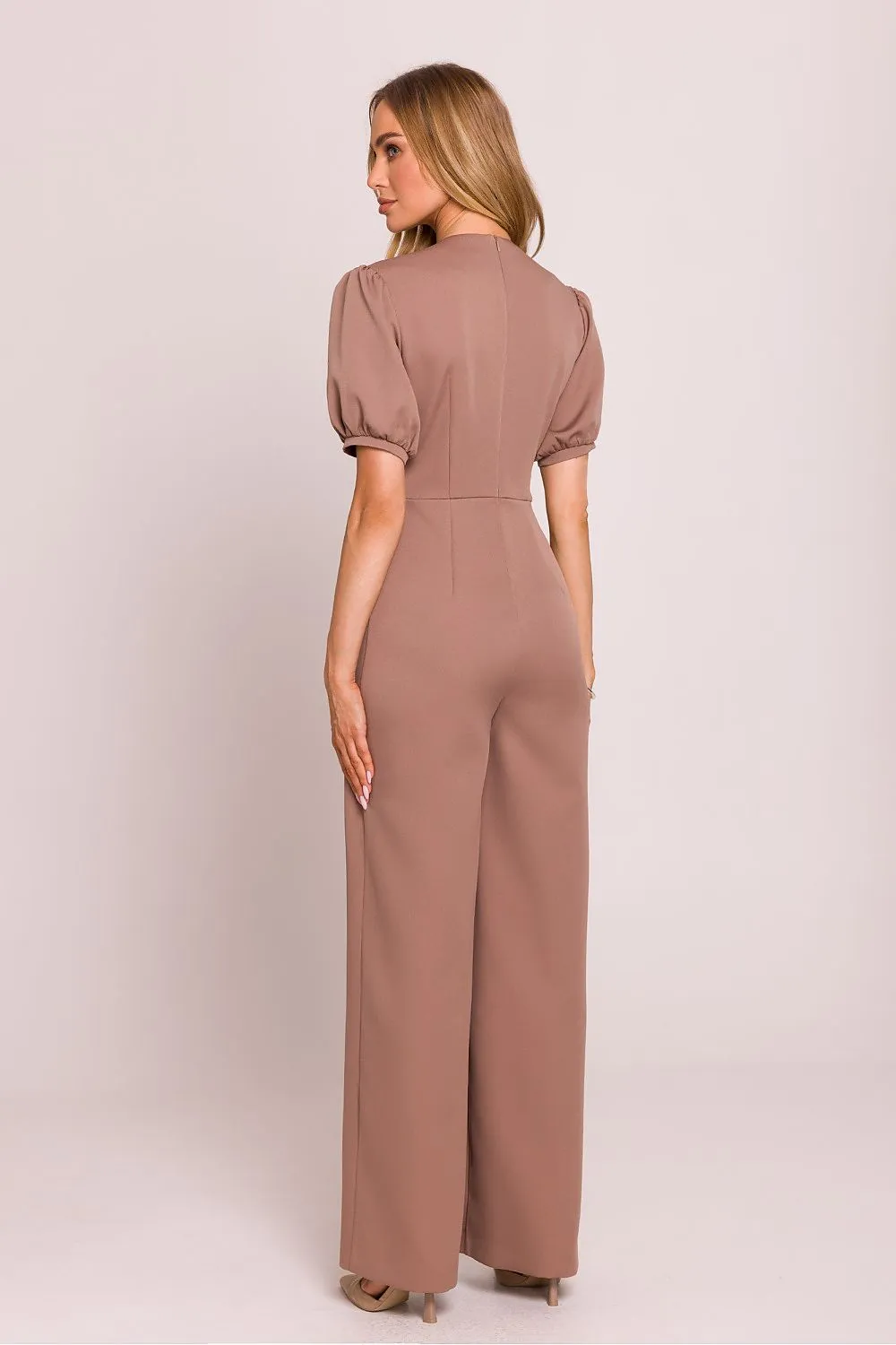Elegant V-Neck Flared Jumpsuit