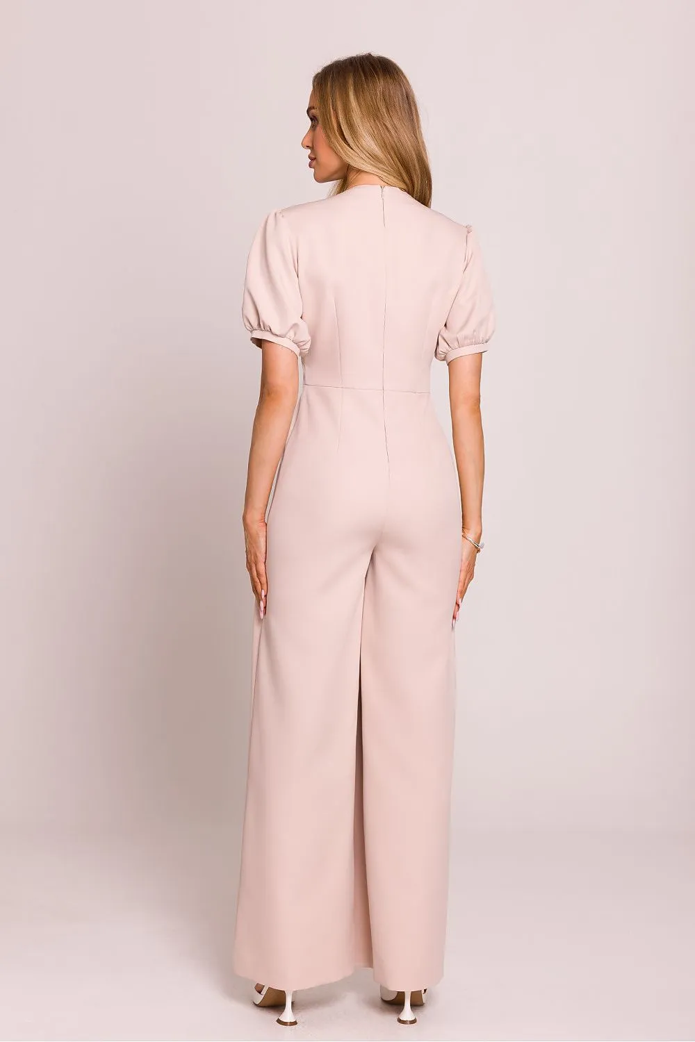 Elegant V-Neck Flared Jumpsuit