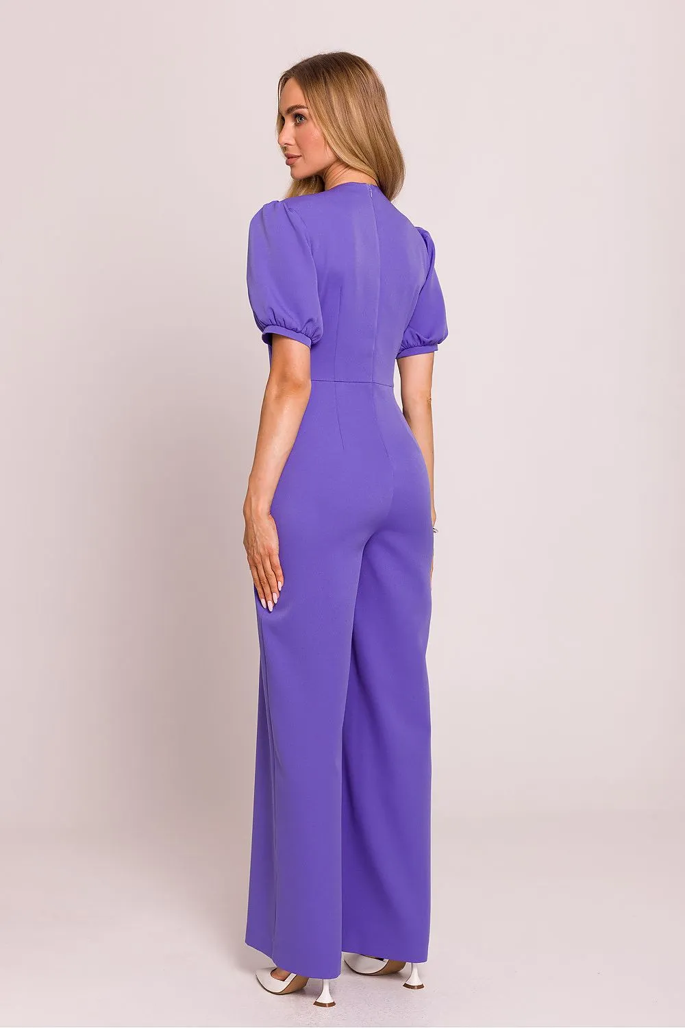 Elegant V-Neck Flared Jumpsuit