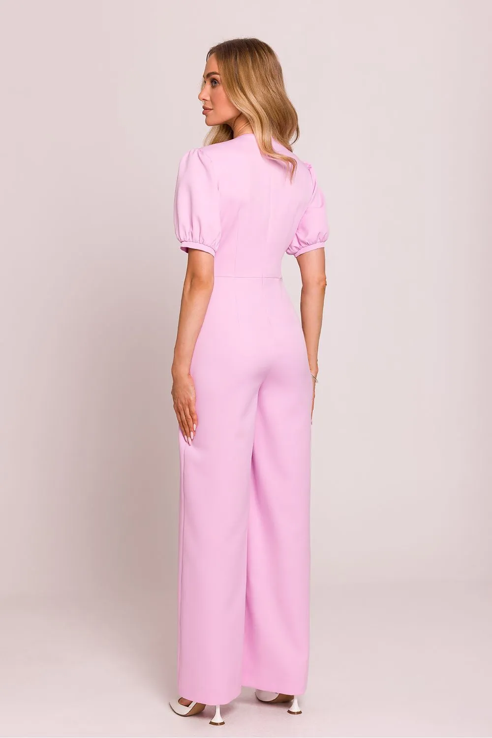 Elegant V-Neck Flared Jumpsuit