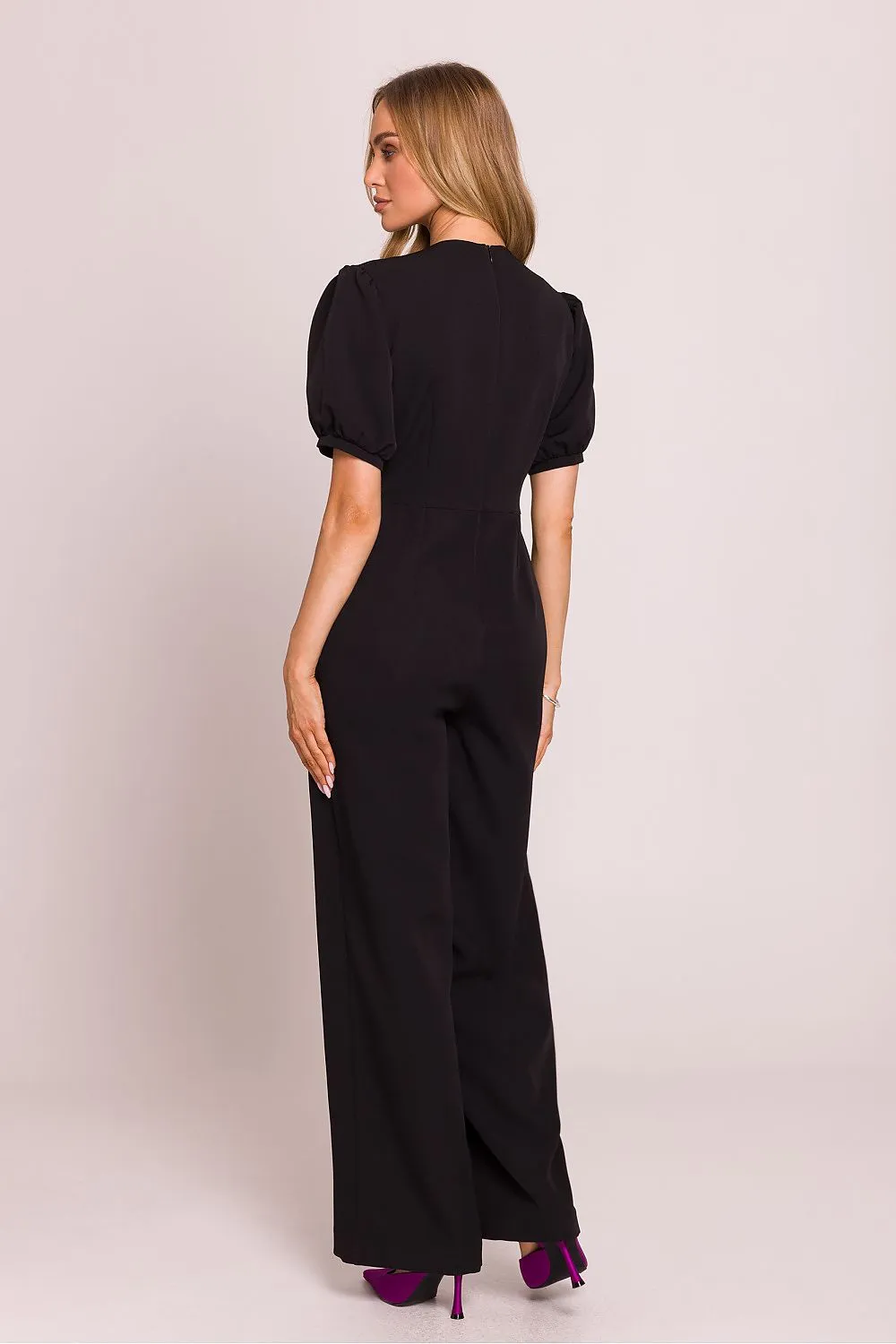 Elegant V-Neck Flared Jumpsuit