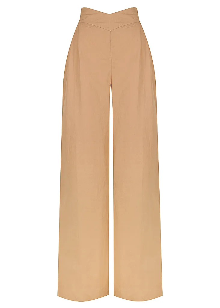 Exaggerated One Shoulder Crop | V Front Straight Leg Trouser