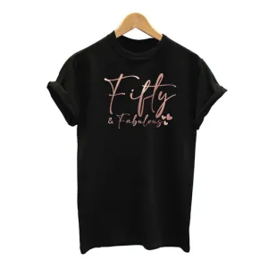 Fifty and Fabulous Women's Birthday T-shirt