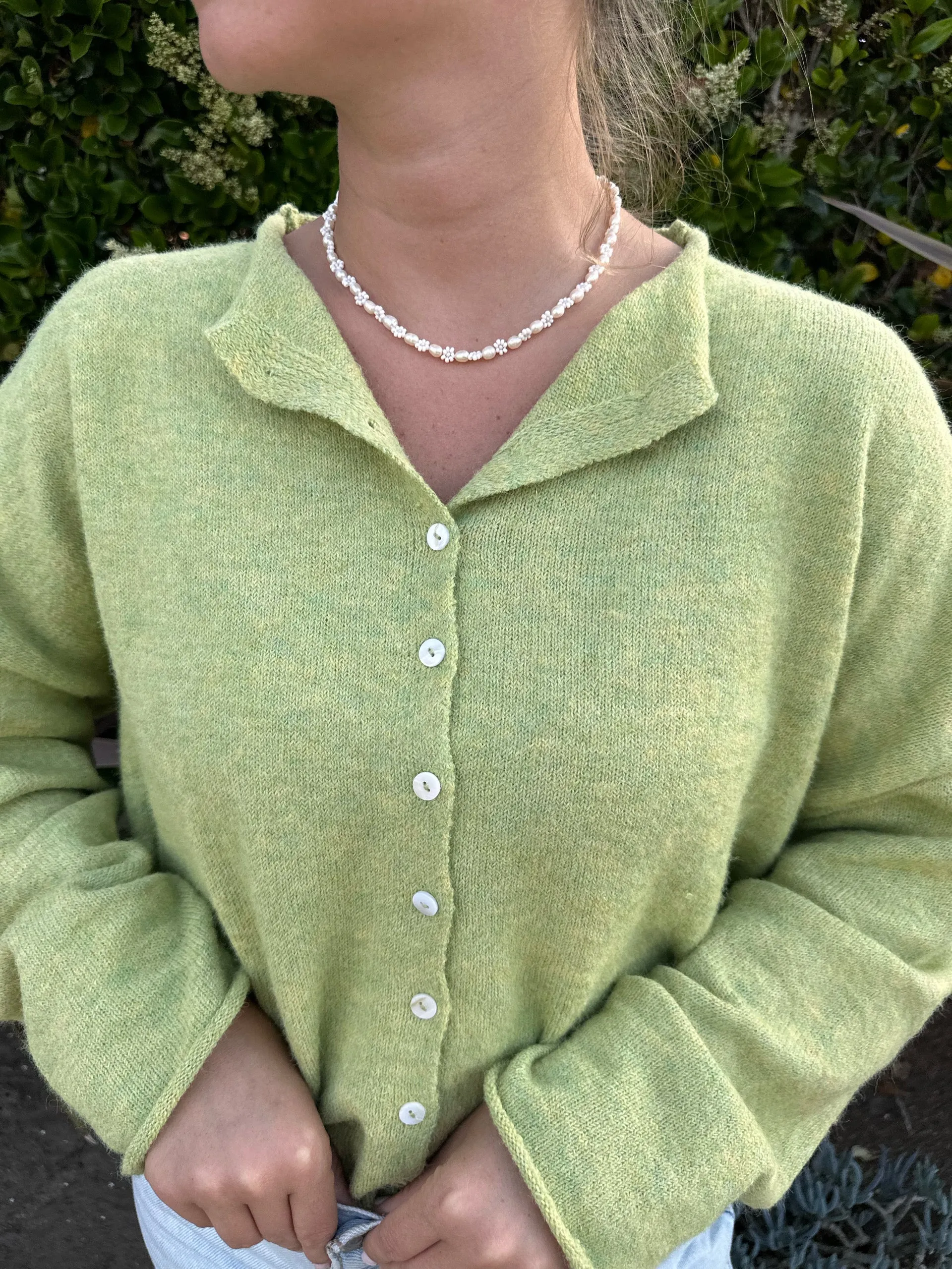 Firewood Sweater in Lime