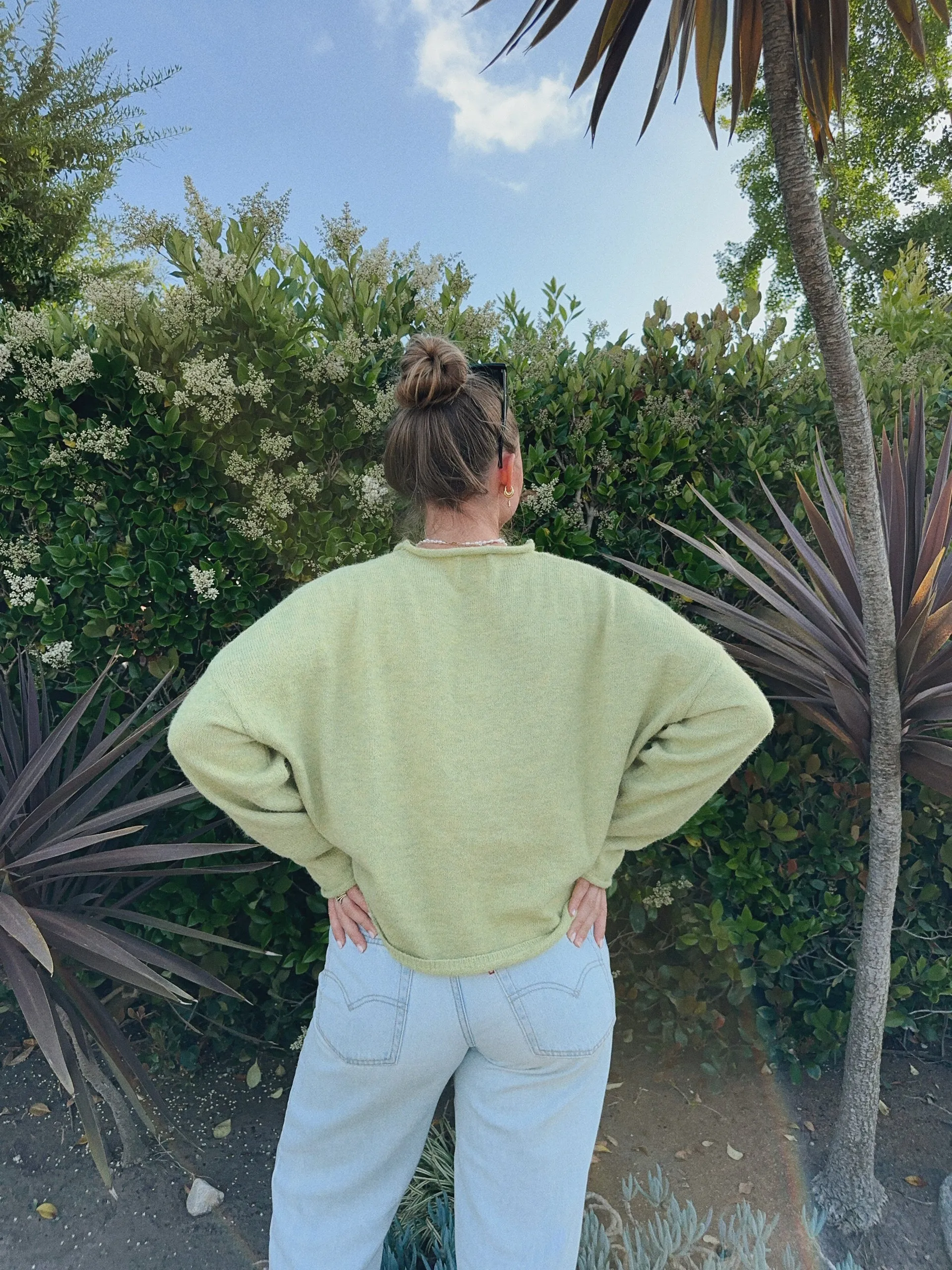 Firewood Sweater in Lime