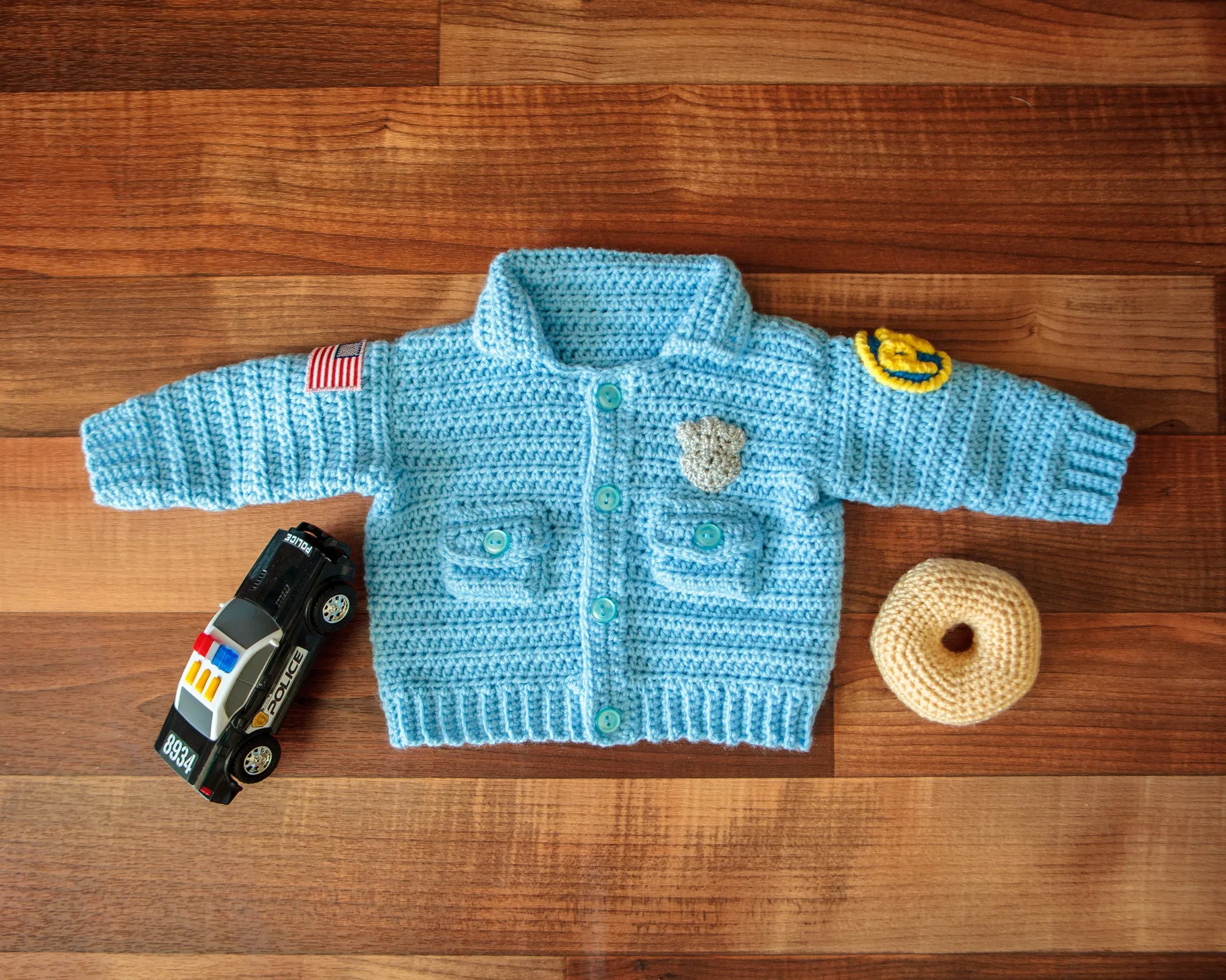 First Responder Baby Sweaters Crochet Patterns Ebook - Firefighter, Policeman, EMT
