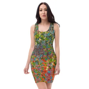 Fitted Sleeveless Bodycon Dress (Her/Muliebris)(Butterfly Glade Shoal Solstice GNHV8.12) RJSTH@Fabric#12 RJSTHw2021 RJS