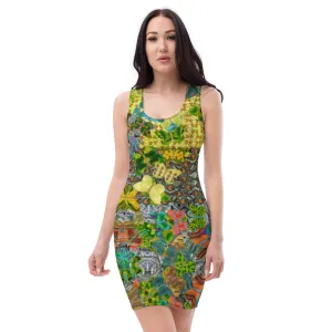 Fitted Sleeveless Bodycon Dress (Her/Muliebris)(Butterfly Glade Shoal Solstice GNHV8.2) RJSTH@Fabric#2 RJSTHw2021 RJS