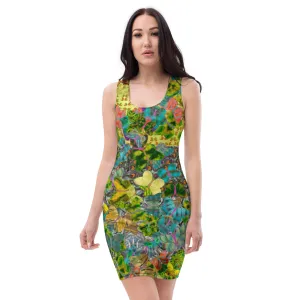 Fitted Sleeveless Bodycon Dress (Her/Muliebris)(Butterfly Glade Shoal Solstice GNHV8.2) RJSTH@Fabric#2 RJSTHw2021 RJS